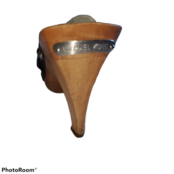 Michael Kors mule clog tie up black leather size 5 - Picture 3 of 9